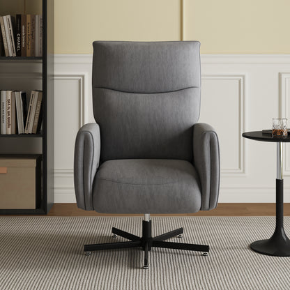 Grey Velvet Power Swivel Recliner Chair for Home Office