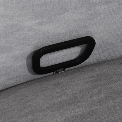 Grey Velvet Power Swivel Recliner Chair for Home Office