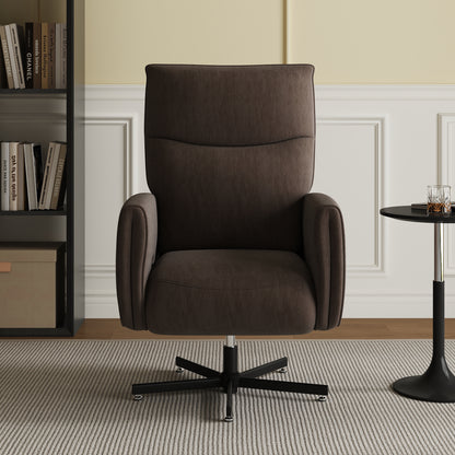 Brown Velvet Power Recliner Chair with USB Charging for Home Office