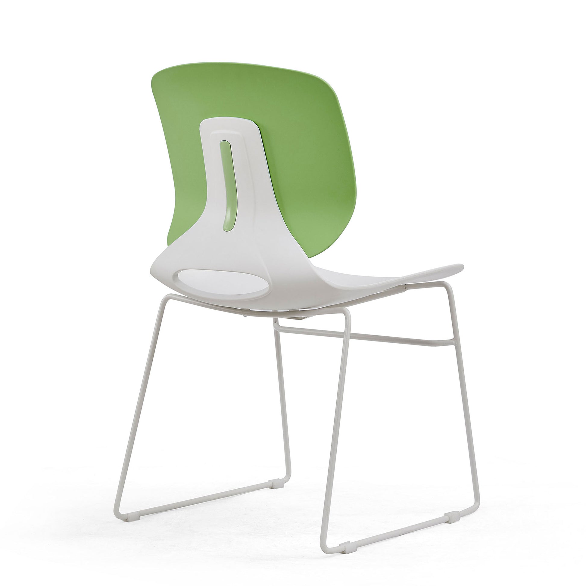 White & Blue Polypropylene Office Chair - 18.9" Seat for Home Office