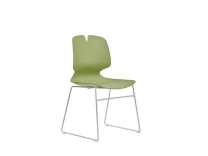 Green Grey Office Chair - Polypropylene Stacking Chair 180kg Support