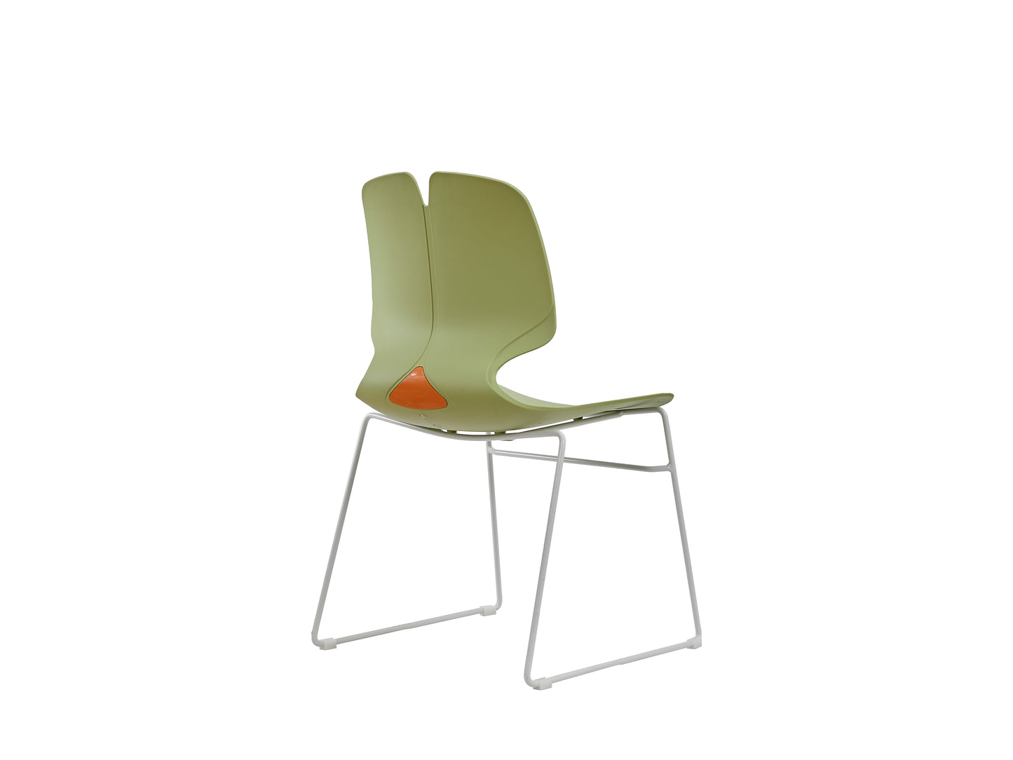 Green Grey Office Chair - Polypropylene Stacking Chair 180kg Support