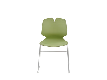 Green Grey Office Chair - Polypropylene Stacking Chair 180kg Support