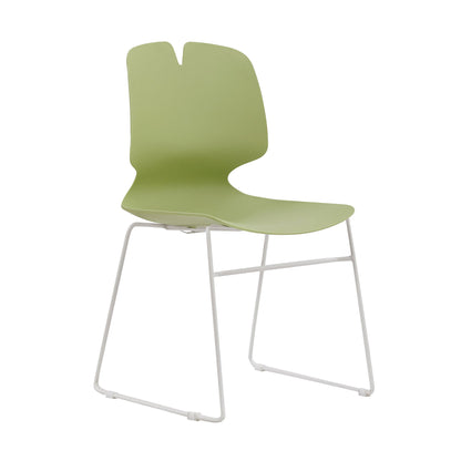 Green Grey Office Chair - Polypropylene Stacking Chair 180kg Support