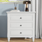 U_STYLE 28''painted Nightstand with 3 Drawers and Smooth Gliding Rails ,Simple Bedside Cabinet with Metal handle, Minimalist Sofa Side Table with rubber legs for Bedroom Sofa Couch Office