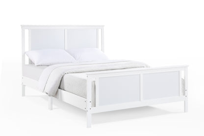 Connelly Full Size Bed - White Solid Wood Frame