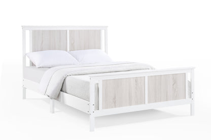 Connelly Full Size Bed - White Solid Wood Frame