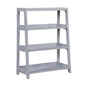 Modern Contemporary Bookcase 3-Shelves Sleek Gray Finish Wooden Furniture 1pc Vertical Toys Storage Display Rack