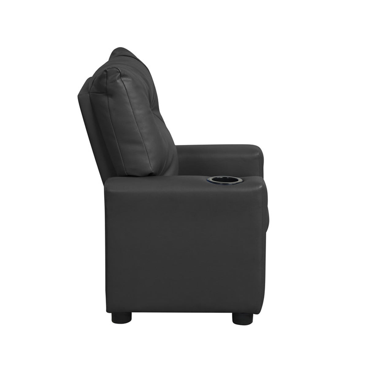 Black Fabric Kids Recliner Chair - 15" Seat Height