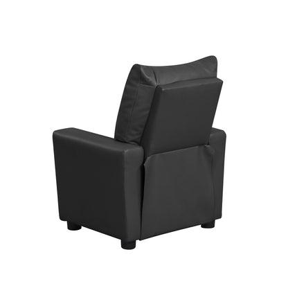 Black Fabric Kids Recliner Chair - 15" Seat Height