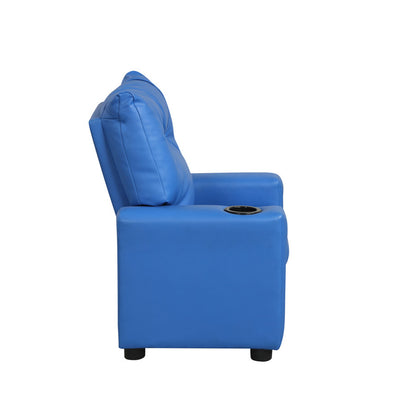 Blue Fabric Kids Recliner Chair 13" Seat Height
