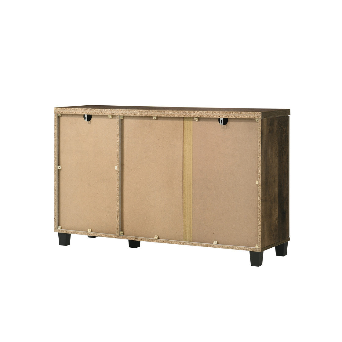 Dark Dusty Oak 3-Door Shoe Cabinet - 45" Wide Storage