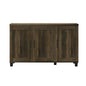 45"W Dark Dusty Oak Finish 3-Door Shoe Cabinet