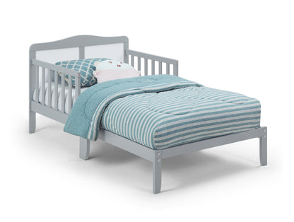 Light Gray Toddler Bed - Solid Wood Frame