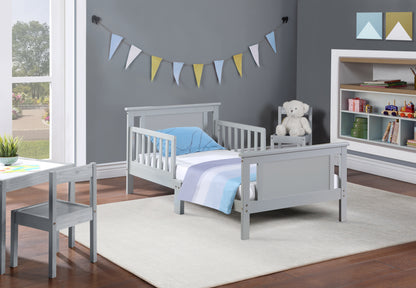 Gray Solid Wood Toddler Bed - 54" x 31"