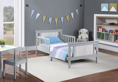Gray Solid Wood Toddler Bed - 54" x 31"