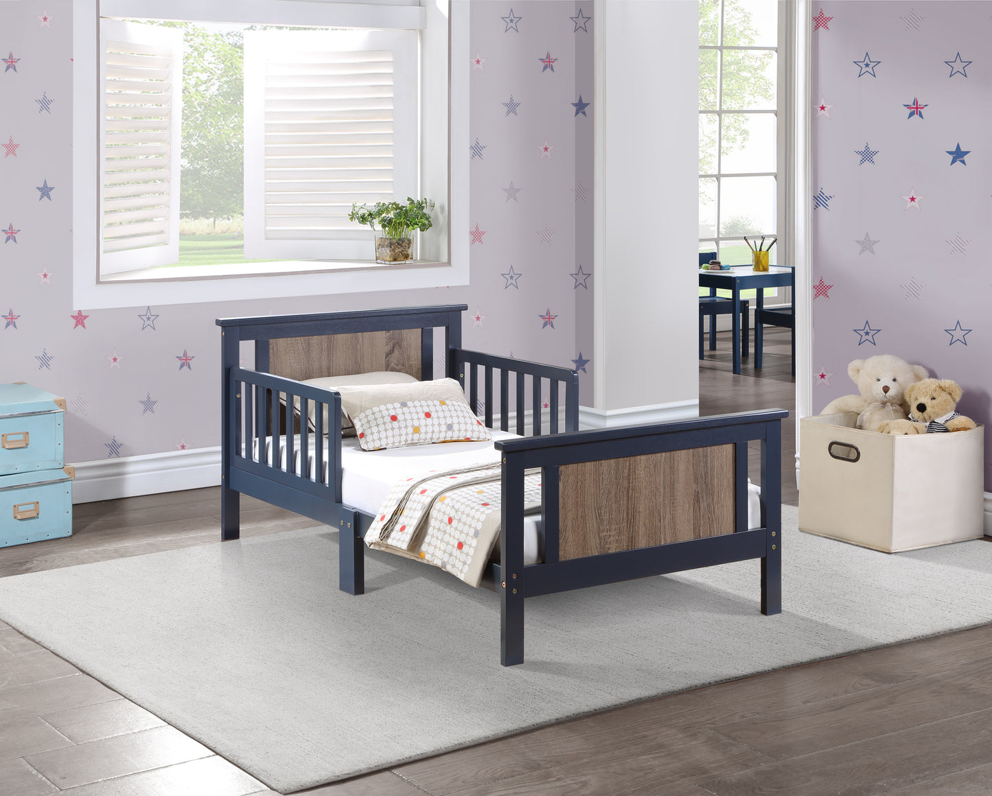 Connelly Toddler Bed - Midnight Blue Solid Wood