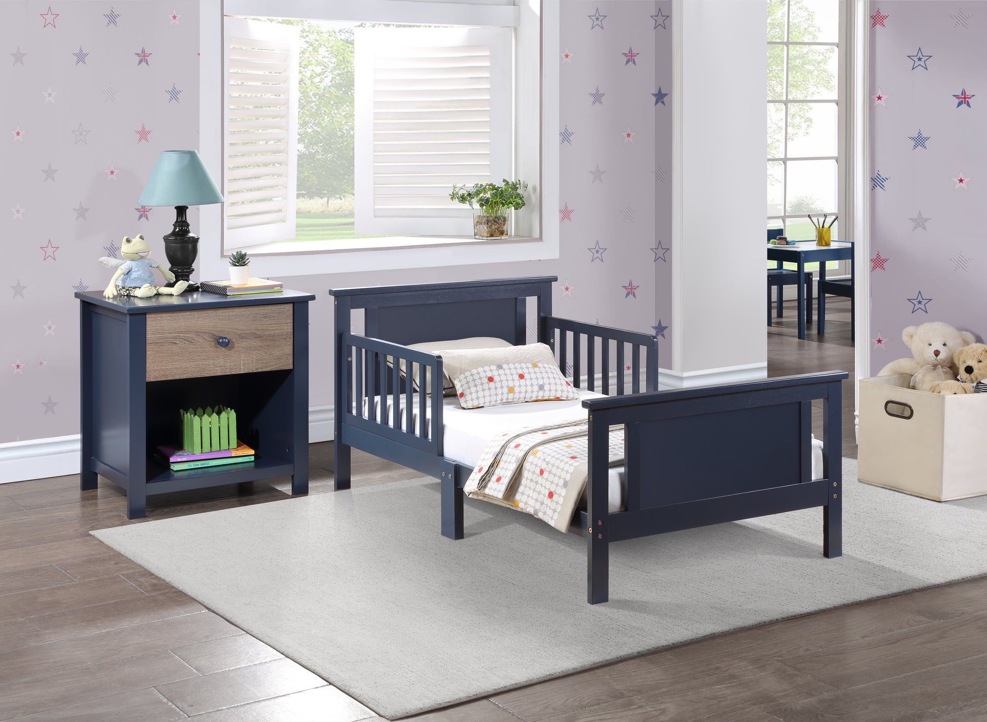 Connelly Toddler Bed - Midnight Blue Solid Wood