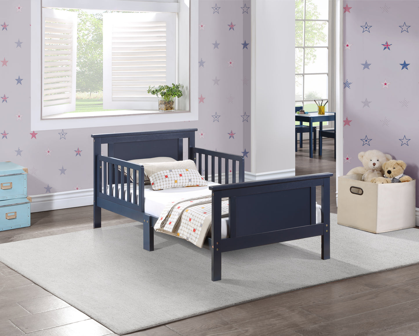 Connelly Toddler Bed - Midnight Blue Solid Wood