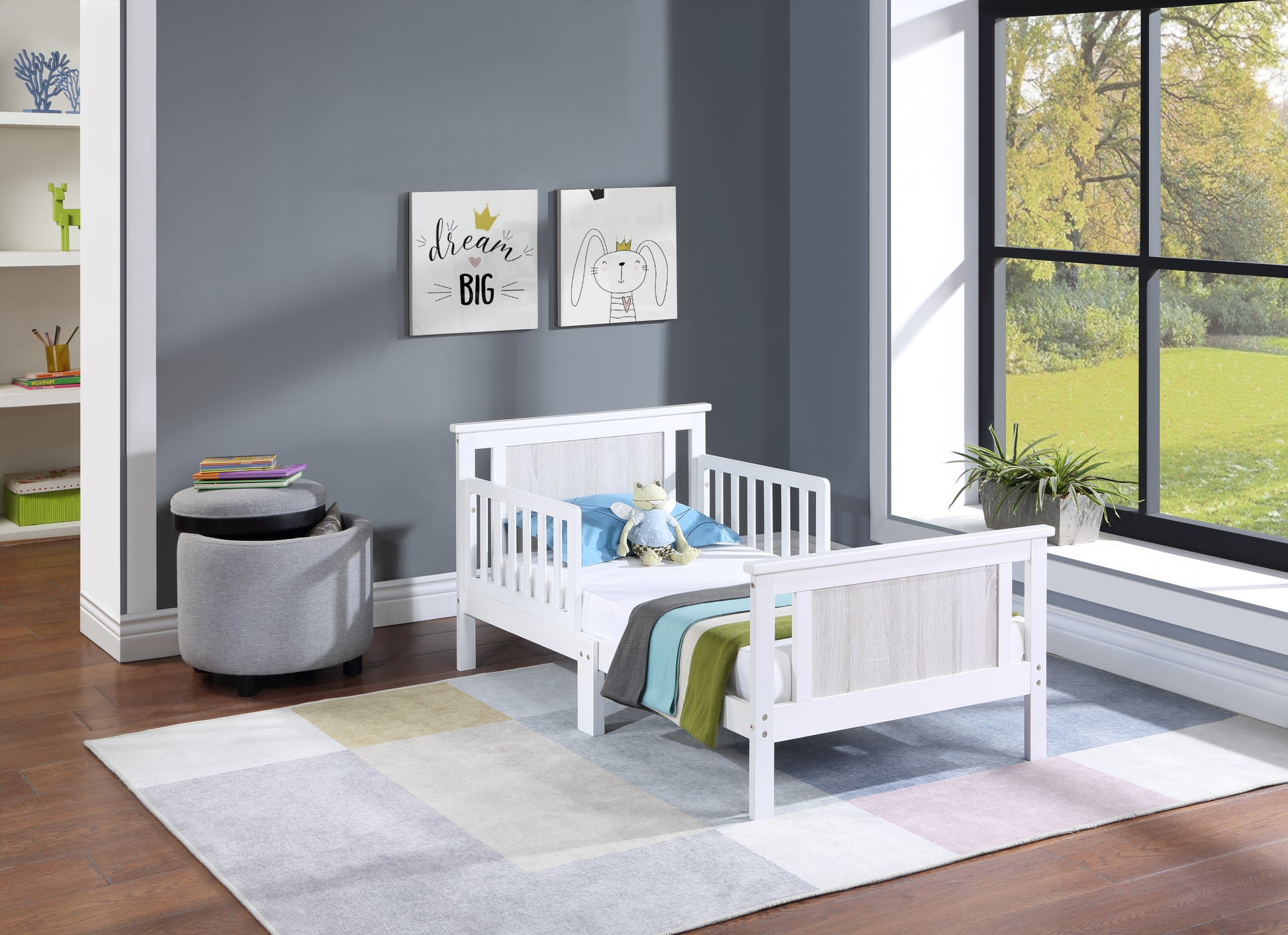 Connelly Toddler Bed White Solid Wood - Small Bedroom
