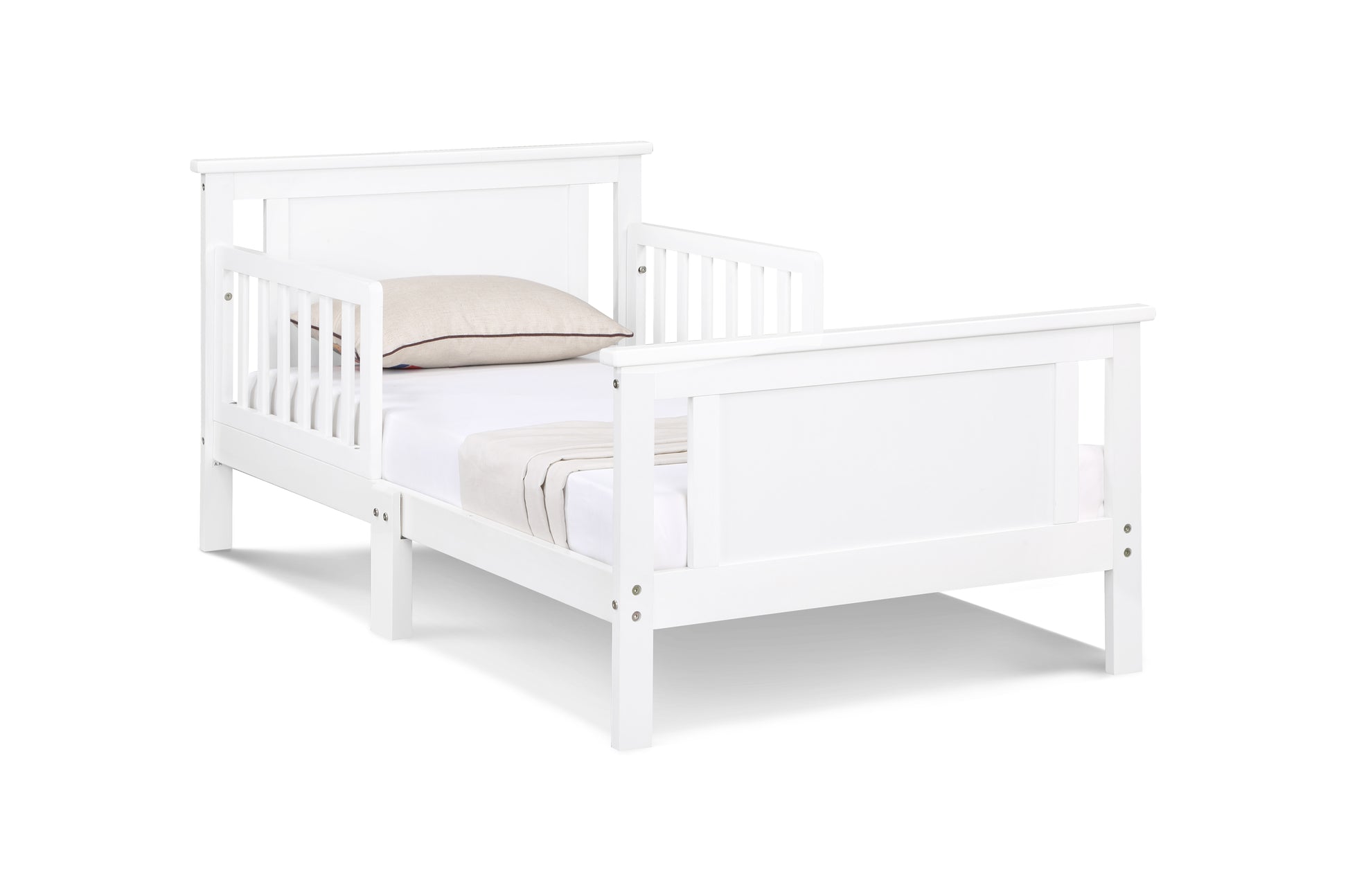 Connelly Toddler Bed White Solid Wood - Small Bedroom