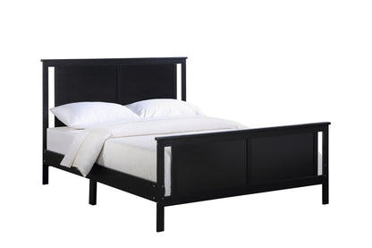 Connelly Full Size Bed - Black Solid Wood Frame