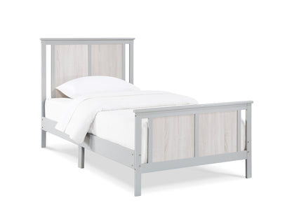 Gray Solid Wood Twin Bed - Connelly Reversible Panel
