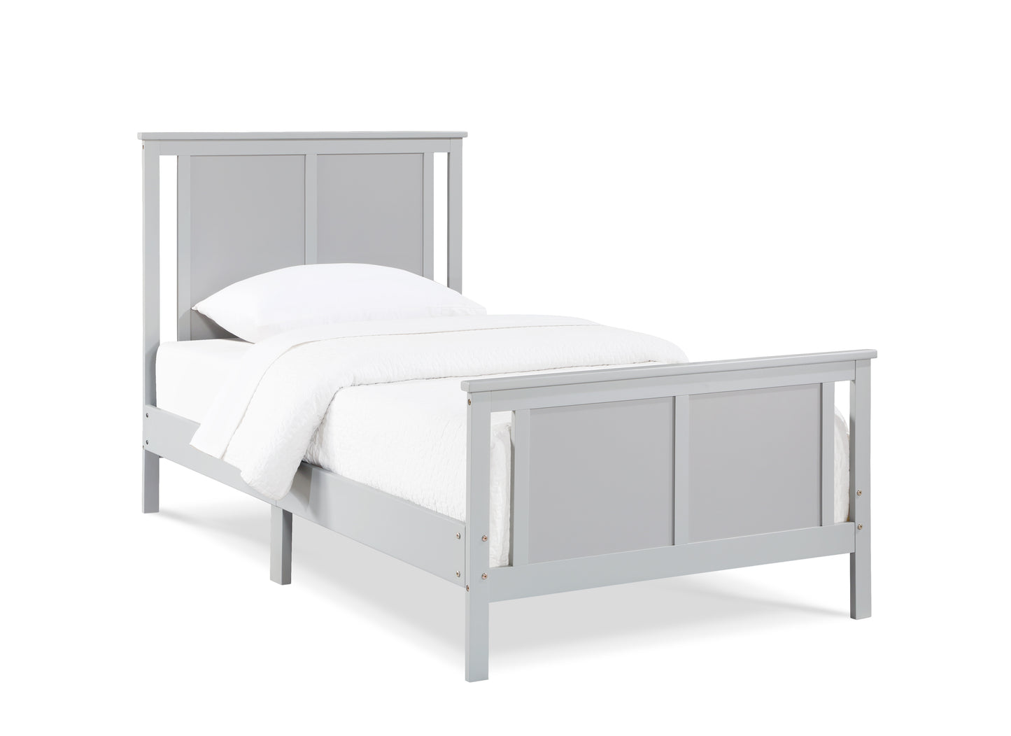 Gray Solid Wood Twin Bed - Connelly Reversible Panel
