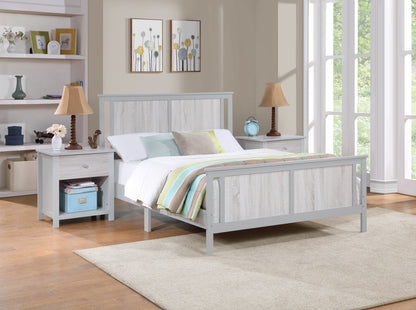 Gray Solid Wood Kids Bed Frame - Twin Size