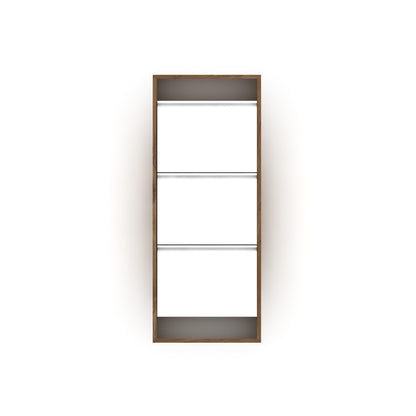 Hide 3 Tier Wood Frame Shoe Storage - Walnut Cabinet