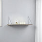 Palmer Floating Wall Decor Wall Mounted Rustic Decorative Hanging Metal Bracket Single Shelf for Books, White/Chrome