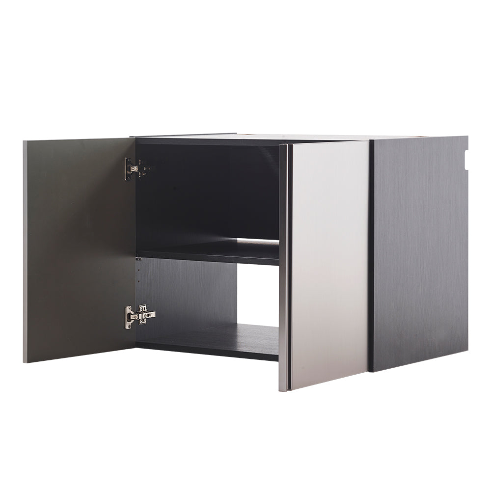 Dark Gray Melamine Wall Mounted Cabinet - 20"W x 32"D x 23.6"H for Living Room