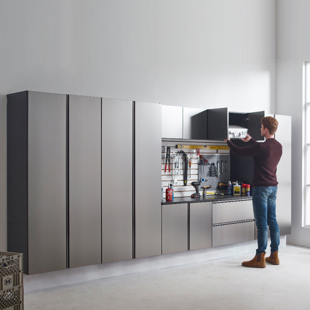 Dark Gray Melamine Wall Mounted Cabinet - 20"W x 32"D x 23.6"H for Living Room