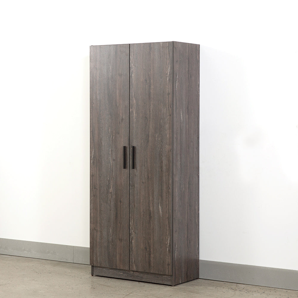 Gray Solid Wood Cabinet with Soft Close Doors for Deep Storage for Living Room