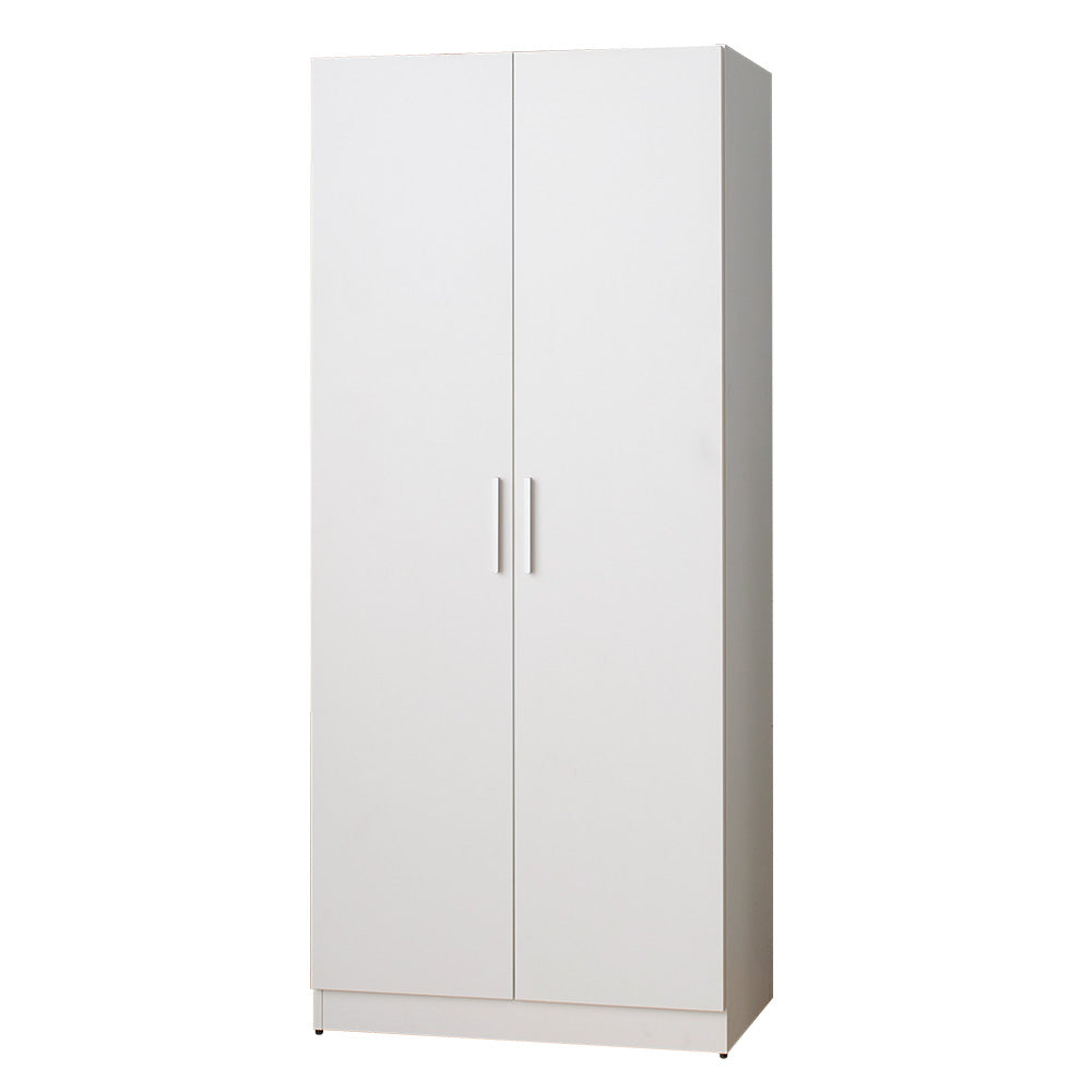 Mia Tall Shoe Cabinet - White Melamine Storage