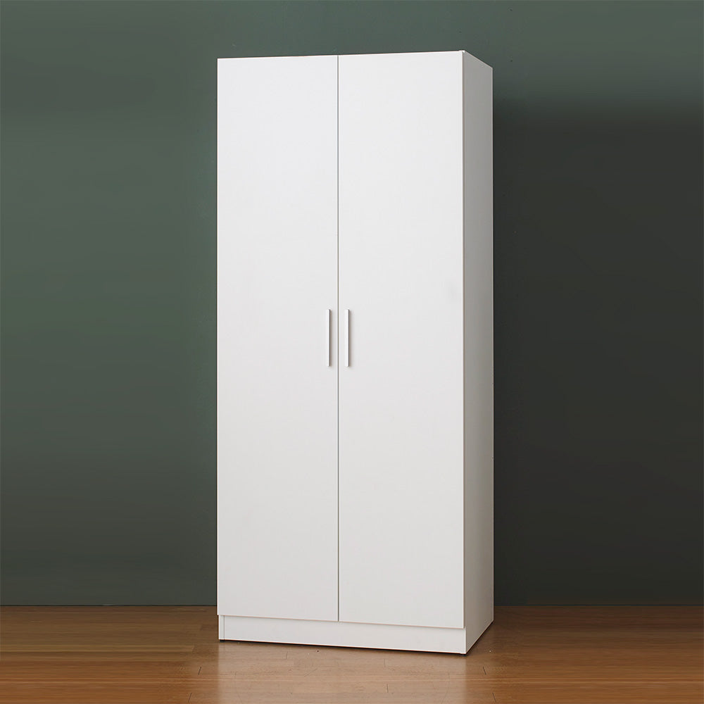 Mia Tall Shoe Cabinet - White Melamine Storage