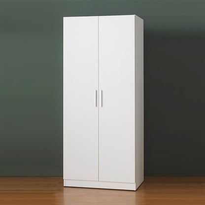 Mia Tall Shoe Cabinet - White Melamine Storage