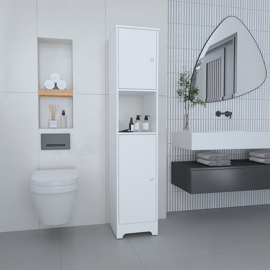 Brighton 1-Shelf Linen Cabinet White