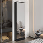 Wenge Rectangle Tall Shoe Cabinet with Mirror