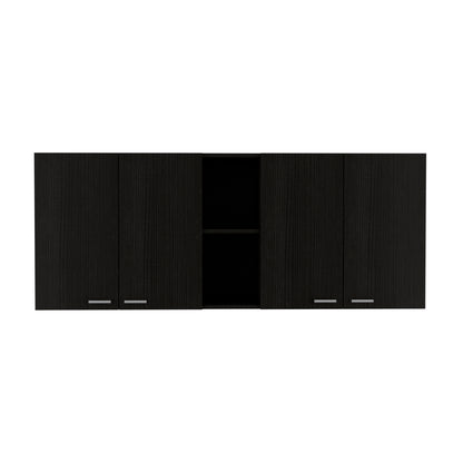 Wenge 59 Inch Kitchen Wall Cabinet - 4 Door