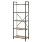 Antique Oak and Sandy Grey 5-tier Bookcase