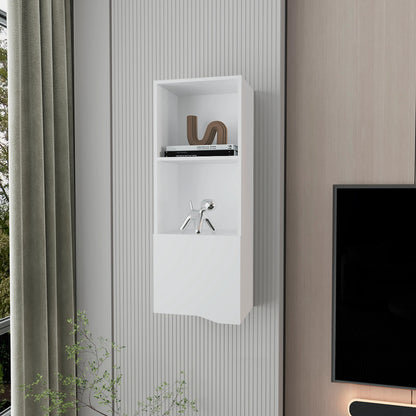 White Wall Cabinet with One Door