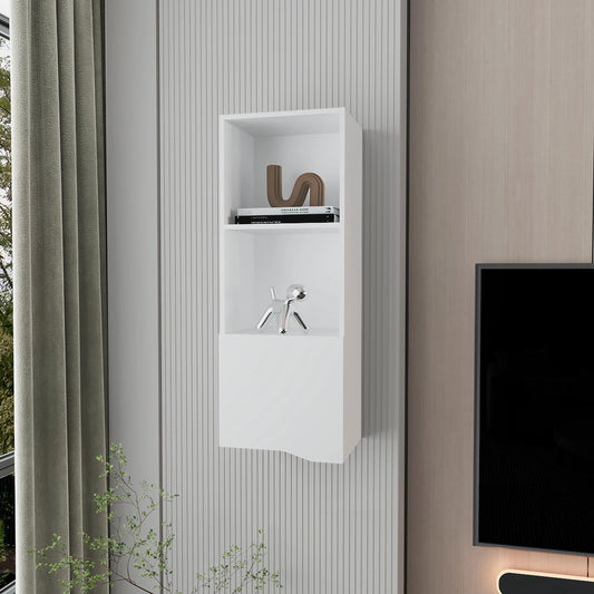 White Wall Cabinet with One Door