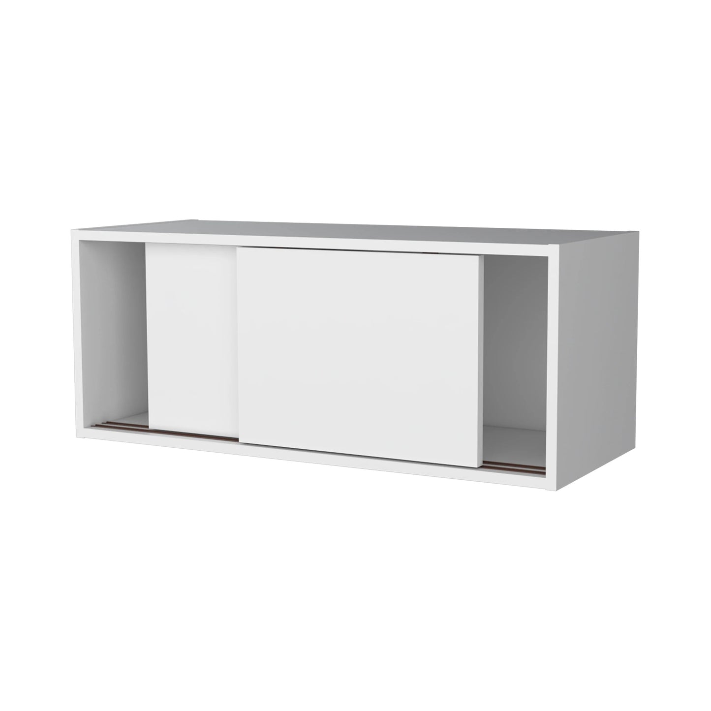 White Wall Mounted Floating Cabinet - 1-2 Shelves