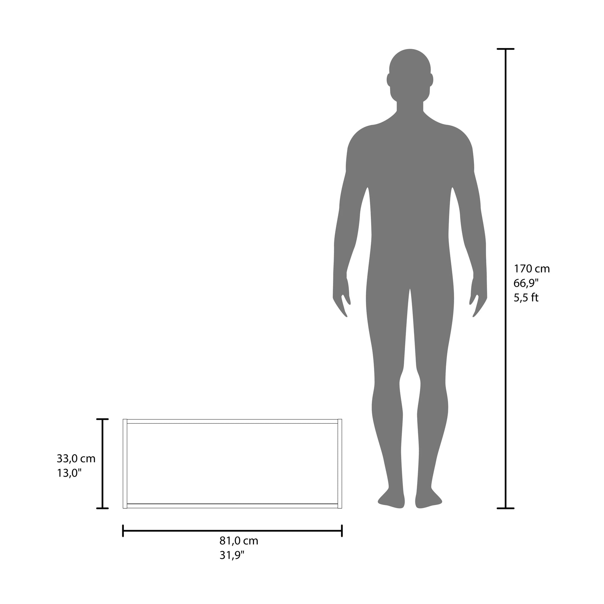 White Wall Mounted Floating Cabinet - 1-2 Shelves