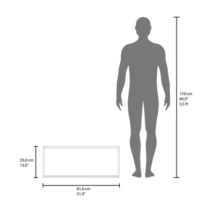 White Wall Mounted Floating Cabinet - 1-2 Shelves