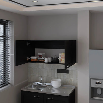 Wenge Kitchen Wall Cabinet - Storage & Style