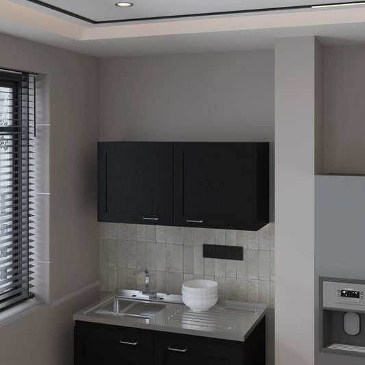 Wenge Kitchen Wall Cabinet with 2 Doors