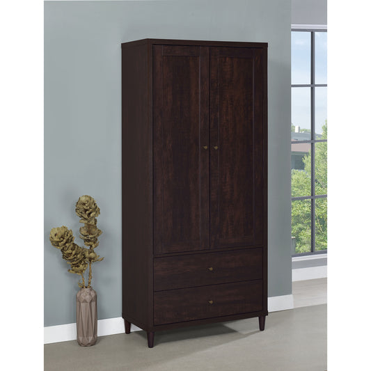 Nestor Tobacco 2-drawer Tall Accent Cabinet with 2 Doors
