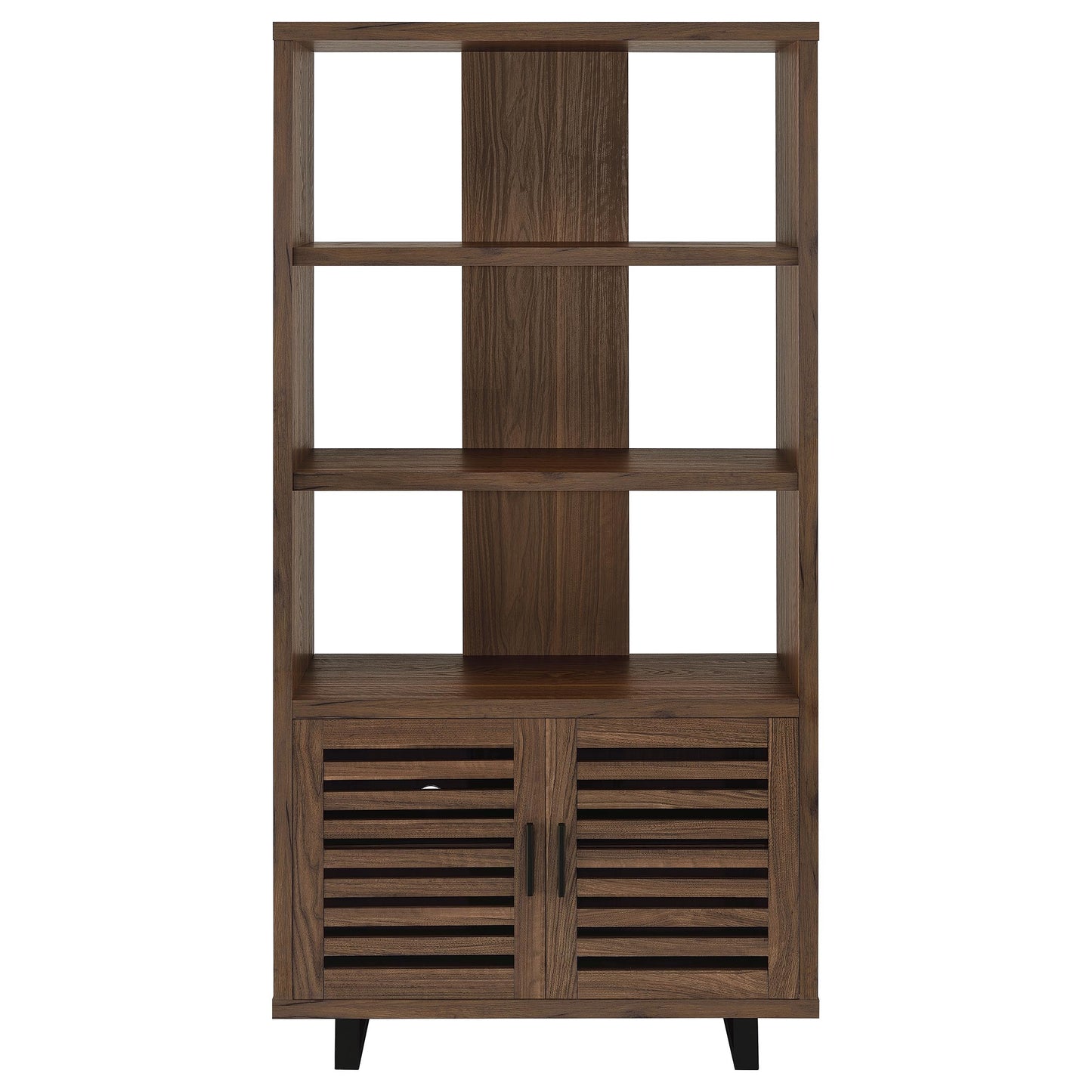 Rodger Walnut 3-Shelf Bookcase - Storage & Style